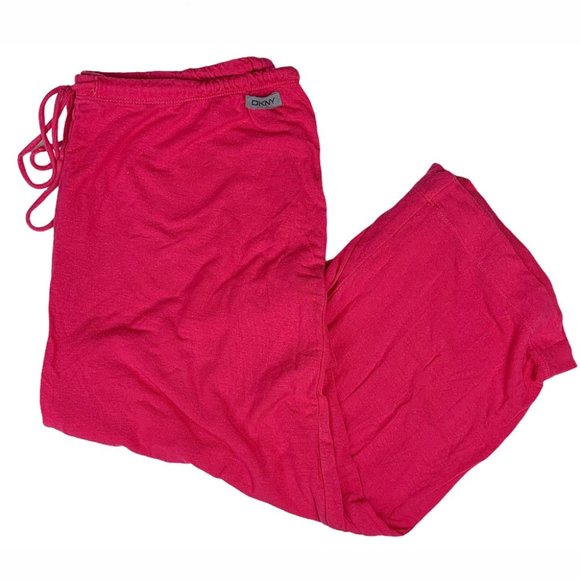 $5 CLEARANCE! DKNY Pink Cropped Wide Leg Gaucho Sweatpants - Picture 4 of 11